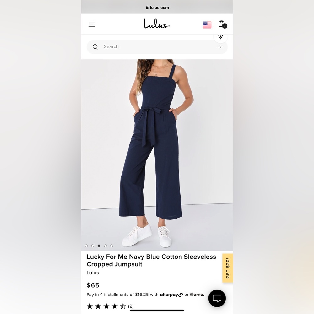 LULUs lucky me linen jump suit